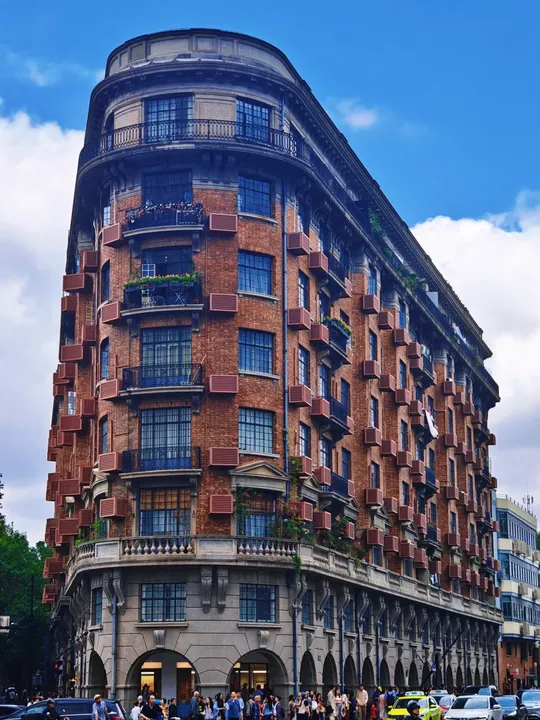 Wukang Mansion's red-brick corner in Shanghai